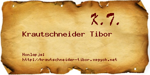 Krautschneider Tibor névjegykártya